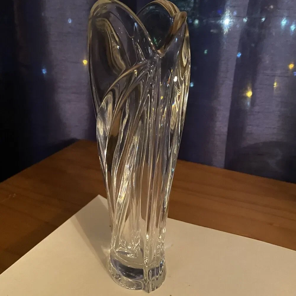 Vintage Lenox Arctic Bloom Thick Crystal Vase